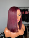 Burgundy bob unit
